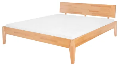 Zdjęcie produktu dla Łóżko Lanoret, 140x200 cm, z litego buku, z zagłówkiem