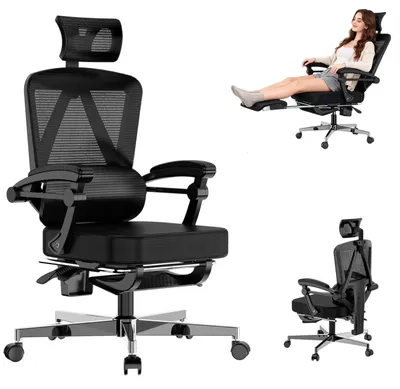 Productafbeelding van Mesh Ergonomische Bureaustoel met Voetensteun