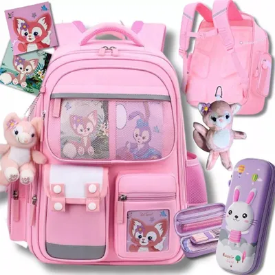 Immagine prodotto di Zaino scuola borsa satchel scuola bambini ragazze rosa coniglio