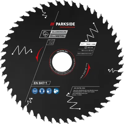 Produktbild von PARKSIDE PERFORMANCE® Kreissägeblätter 190 mm Holz/Multi (Multi 54 Zähne)
