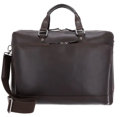 Imagen del producto de LEONHARD HEYDEN Cuero maletín bolsa de ordenador portátil con compartimento para ordenador portátil Dakota RV-Aktenmappe 2 Fächer 7562 Braun marrón oscuro