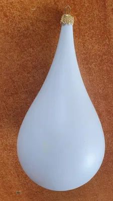 Zdjęcie produktu dla bombka 5szt biała do decupage KROPLA 18cm SURKRP018