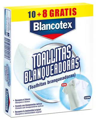 Immagine prodotto di Fogli sbiancanti Blancotex, confezione da 10+8