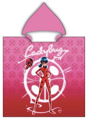 Productafbeelding van Kinderponcho Miraculous Ladybug met Capuchon
