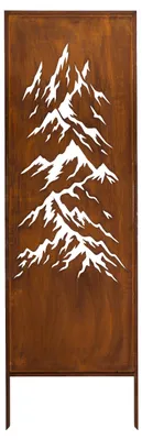 Produktbild von Sichtschutz Metall - 160 cm x 50 cm - Edelrost - Rostoptik Sichtschutz für Garten - Sichtschutzelement - Sichtschutzwand - Gartendekoration Zaun