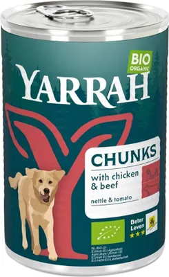 Produktbild von Yarrah -Hundefutter Bröckchen mit Rind, Adult, jede Rasse, Rind, 405 g