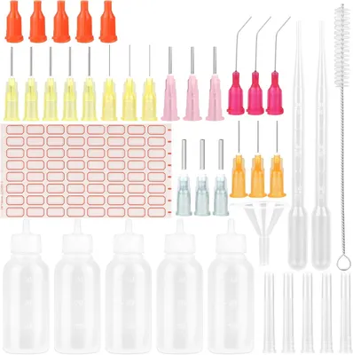 Imagen del producto de Conjunto de botellas para agujas, 5 unidades, 30 ml, aplicador de precisión para proyectos de bricolaje
