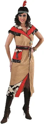 Produktbild von M215102-XL braun-rot Damen Kostüm-Kleid Gr.XL