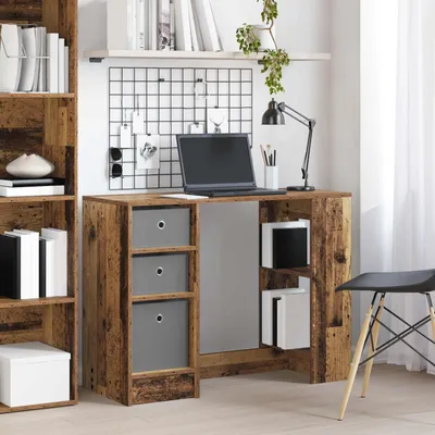 Obrázok produktu pre Maison Exclusive – písací stôl s policou z recyklovaného dreva 100 x 40 x 75 cm, drevotrieska