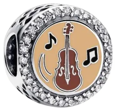 Produktbild von PANDORA MOMENTS Charm Violine gravierbar 792016CZ_E095