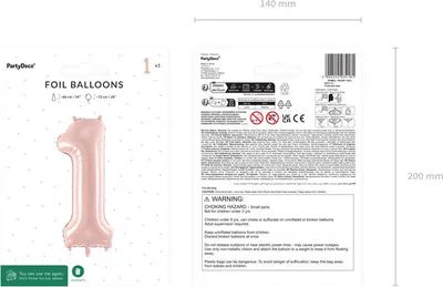 Image de Chiffre phénoménal "1" en feuille d'aluminium rose vif - 72 cm de joie pour toutes les célébrations  Idéal pour les décorations et les moments spéciaux
