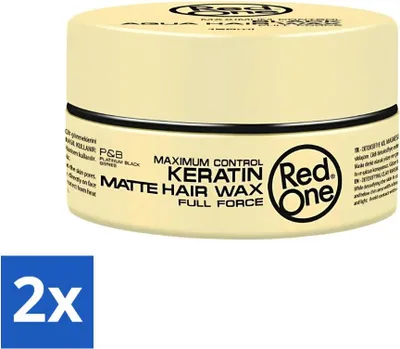 Image de Red One - Cire pour cheveux - Kératine Mat - Styling fortifiant - Pour une tenue forte et un look mat - 150 ml - Pack avantage - 2 pièces