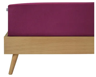 Produktbild von SCHIESSER Spannbettlaken Jessi | Einfarbig | Edeljersey | 100% Baumwolle | Weich & Atmungsaktiv | Rundumgummi | 150x200 cm (geeignet für Matratzen 140x200 cm bis 160x200 cm) | Beere