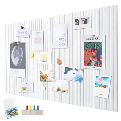 Zdjęcie produktu dla Duża, samoprzylepna tablica korkowa o wymiarach 120 x 90 cm - dekoracyjna tablica do notatek, idealna do biura i kuchni