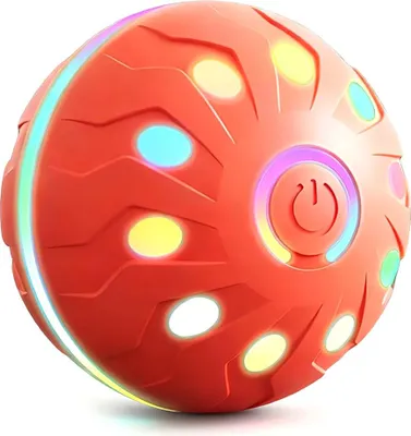 Produktbild von USB-aufladbarer dynamischer Hundeball – Interaktives Spielzeug in Orange, ideal für Welpen, kleine und mittelgroße Hunde zum Spielen & Trainieren