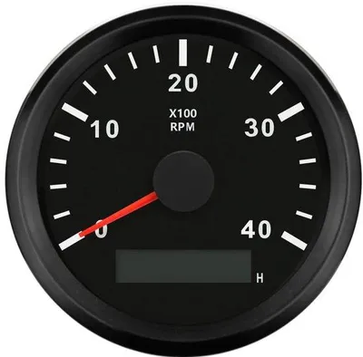 Productafbeelding van Waterdichte Toerenteller Toerenteller RPM-meter Met Uurmeter 0-4000 RPM 85mm 9-32V Met Achtergrondverlichting
