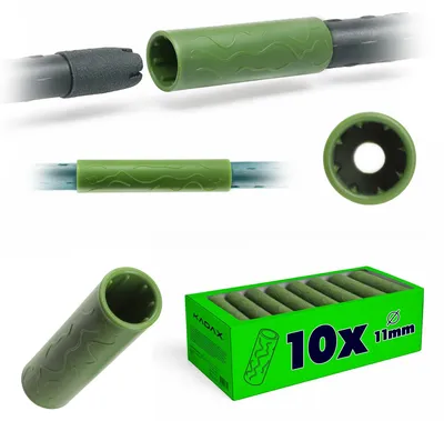 Obrázek produktu pro Spojka pro sloupky do zahrady - trubková spojka 11 mm - pro kovové tyče - spojka pro zahradní sloupky - balení 10 kusů