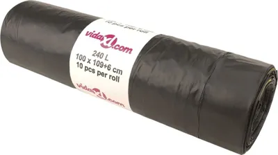 Immagine prodotto di vidaXL Fodere per cestini con coulisse 150 pz. nero 240 L
