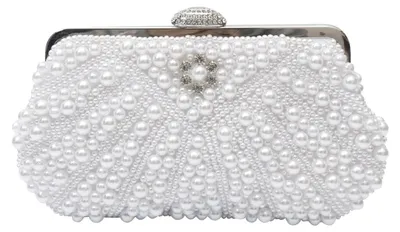 Productafbeelding van CORIOS Damen Avondtasje, Parelmoer, Luxe Clutch, Elegante Handtas, Geschikt voor een Bruiloft
