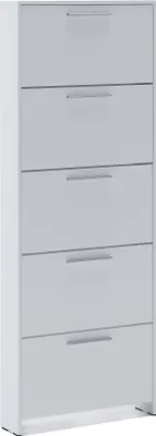Produktbild von Dmora Schuhschrank Caspio 68,5x17x187,1 cm Weiß, 10 Paar, 5 Fächer