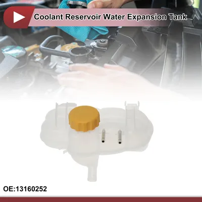 Image de 1 Ensemble Réservoir D'Expansion D'Eau De Liquide De Refroidisement Moteur Pour Opel Pour Vauxhall Meriva Bouteille De Réservoir De Liquide De Refroidisement Bouchon No.13160252