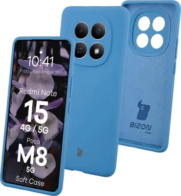 Produktbild von Silikon Handyhülle für Xiaomi Redmi Note 15 / POCO M8 5G, Bizon Soft Case, Blau
