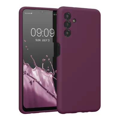 Produktbild von kwmobile Handyhülle kompatibel mit Samsung Galaxy A13 5G Hülle - gummierte Handy Case aus Silikon in Bordeaux Violett