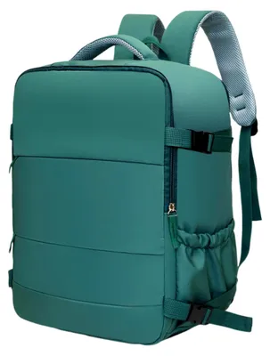 Produktbild von Handgepäck Rucksack 40x30x20, Einfarbig Groß Rucksack Handgepäck Flugzeug Leicht Reiserucksack Tasche Damen Herren Travel Backpack für Weekender,Kurze Tirp,Reise,Business (Grün,40x30x20cm)
