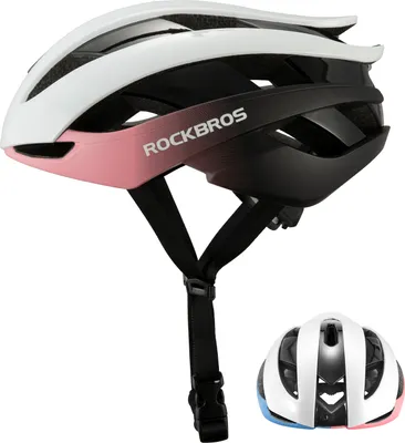 Produktbild von ROCKBROS Fahrradhelm Rennradhelm Allround-Helm Danmen/Herren M(55-58cm) Rosa-Blau