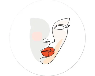 Produktbild von Glasbild Face Lines IV Ø 20 cm