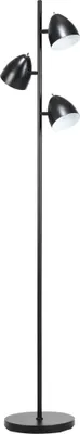 Produktbild von Stehlampe, Bodenlampe, 3 einstellbare Schirme, Metall, Schwarz