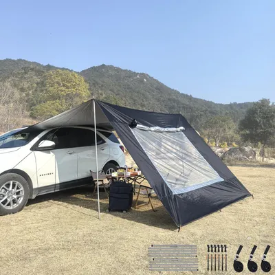Produktbild von Campermarkise 2,9x4,8m - Schutz vor Sonne/Regen - Robustes Oxford-Gewebe - UV-beständig