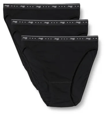 Produktbild von Sloggi Damen Unterhose 24/7 100 H Tai, 3-Pack, 40, Schwarz