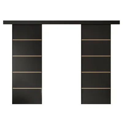 Produktbild von Schiebetür HINOKI PLUS DUO, Schwarz, Soft-Close-System, 132 cm