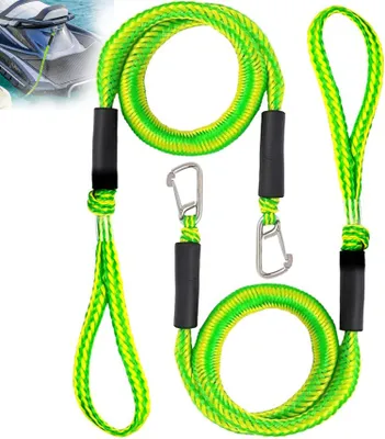 Imagen del producto de Amarras para barcos – 2 unidades – Extensibles de 1,2 a 1,7 metros – Amarras – Cuerdas para barcos – Amarras con gancho – Accesorios para barcos