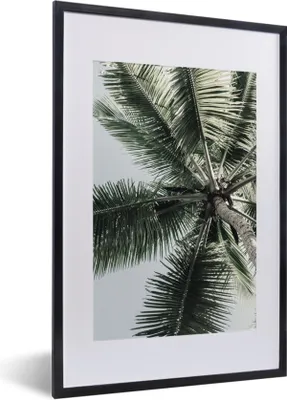 Produktbild von MuchoWow® Gerahmtes Poster Palme - Tropisch - Sommer 40x60 cm - Poster mit Schwarzem Bilderrahmen Wandposter Rahmen Foto Bilder - Poster in Rahmen