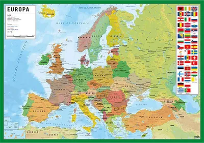 Produktbild von Erik Editores Map Of Europe Schreibtischunterlagen Mehrfarbig  Mehrfarbig One Size