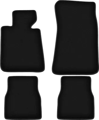 Produktbild von Wielganizator Velours-Autoteppiche – passend für BMW 3 E30 (Coupé, Bj. 1982-1994) –  schwarz, passgenau, mit Befestigungen set 4 Stk.