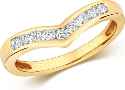 Produktbild von Funkelndes Feuer 18 Karat (750) Gold Wishbone Damen - Diamant Wünschelrute Ring Brillant-Schliff 0.33 Karat G - SI1, 55 (17.5); TRS3222718KYRSO
