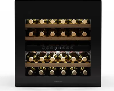 Image de Klarstein Rhone 36 Duo Cave à Vin - 36 Bouteilles, 2 Zones, 5-22°C, Éclairage LED, Porte Push-to-Open UV, Silencieux, Frigo Vin Blanc