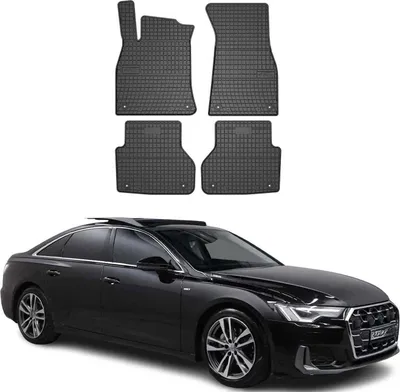 Zdjęcie produktu dla 2018-2025 Gumowe dywaniki podłogowe Audi A6 Lamo Avant Allroad C8 czarne 4 szt