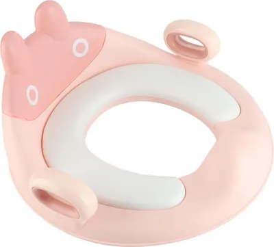Image de Siège pot pour enfant, souple, anti-éclaboussures, antidérapant, apprentissage de la propreté, avec poignées pour garçons et filles, rose
