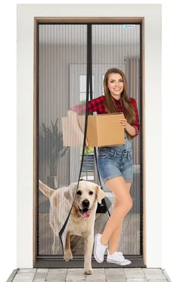 Obrázok produktu pre Sieťka do dverí 85x220 cm, magnetická, proti hmyzu, pre balkónové dvere, čierna