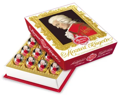 Produktbild von Reber Mozart-Kugeln Barock, Zartbitter, Pistazien-Marzipan, 20 Stück
