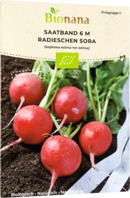 Produktbild von Radieschen Sora Gemüsesamen Saatband