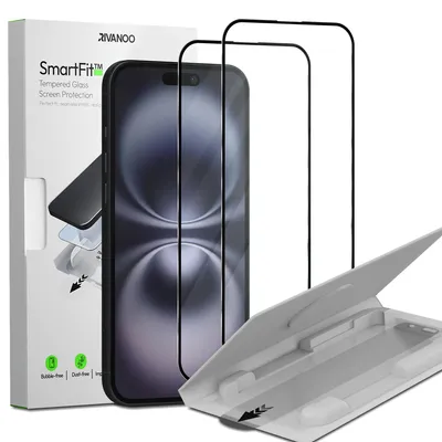 Zdjęcie produktu dla 2-pak iPhone 16 Szkło ochronne na ekran - Szkło hartowane | [Automatyczna instalacja] - Bez bąbelków