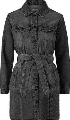 Produktbild von JDY JDY Damen Jeans Kleid Midi Denim Dress Coat JDYSANSA LIFE mit Gürtel Größe: 36