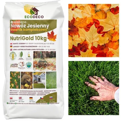Produktbild von EcoDeco Herbst Rasendünger 10 kg für 500 m², Herbstdünger mit Kalium und Phosphor, gegen Moos, über 3 Monate Wirkung