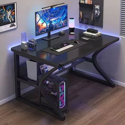 Produktbild von Computertisch Einfacher Schreibtisch  Lernschreibtisch Rechteckiger Schreibtisch Büroschreibtisch Schwarz 80*50*75cm /AYH8/