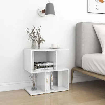 Obrázek produktu pro vidaXL Noční stolky 2 ks. Vysoce lesklý bílý 50x30x51,5 cm výrobek z odvozeného dřeva